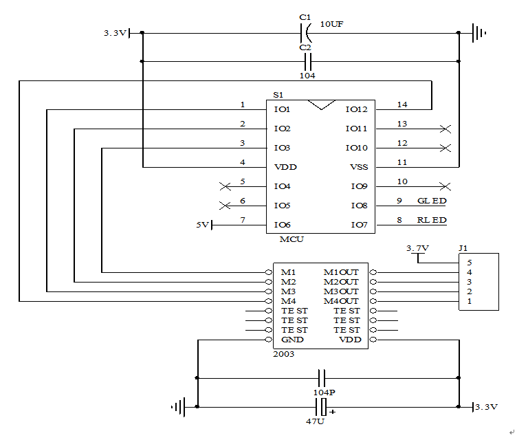 3.7V激光燈IC芯片