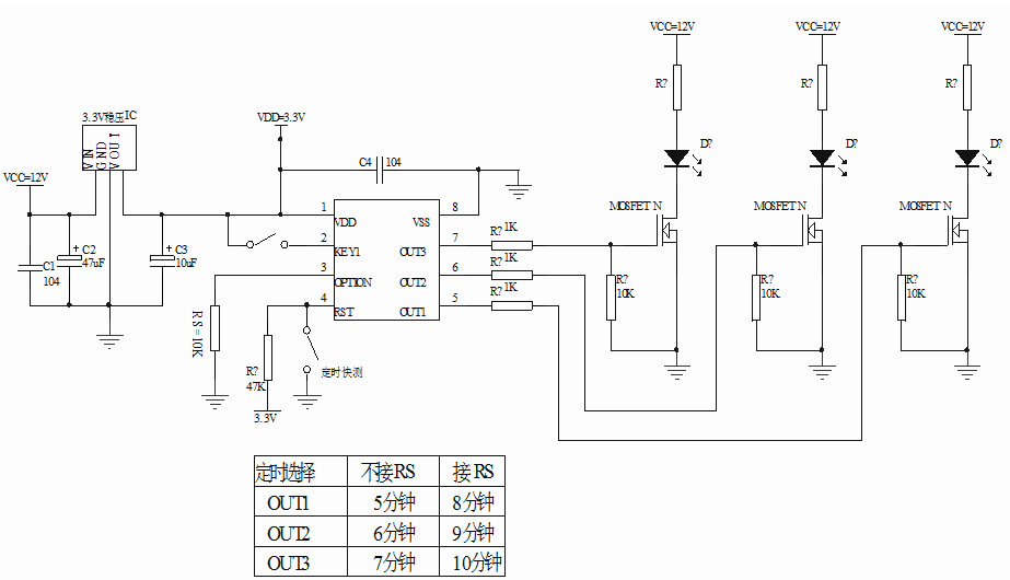 多分鐘定時(shí)IC芯片