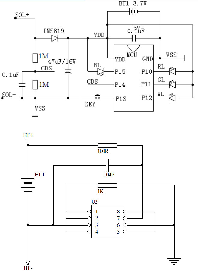 太陽能草坪燈驅(qū)動(dòng)IC芯片