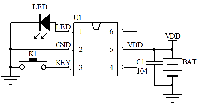 長按2秒開關(guān)機(jī)芯片