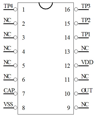 四鍵觸摸定時芯片