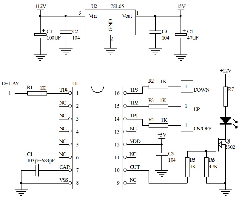 四鍵觸摸定時IC