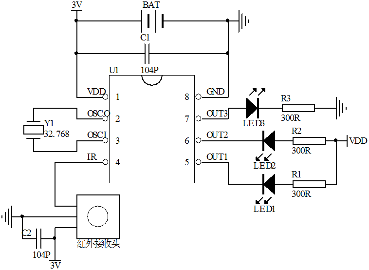 遙控蠟燭電路板