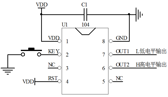 短按開關(guān)+長(zhǎng)按無極調(diào)光芯片
