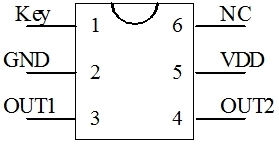 單按鍵開關(guān)IC芯片