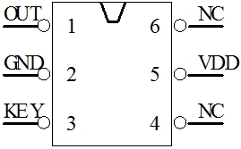 ECJ22165長按1秒開長按2秒關(guān)芯片腳位圖