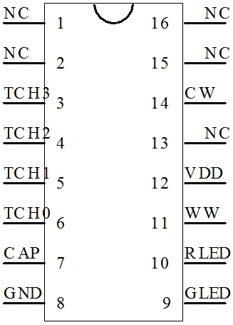 EC2103四鍵觸摸臺燈芯片