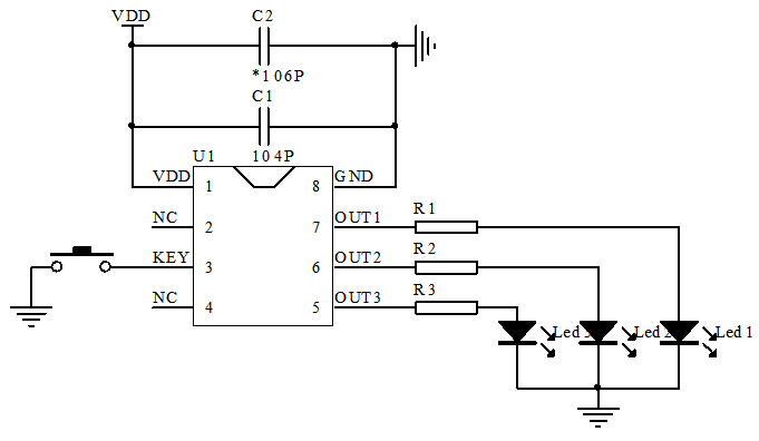 開(kāi)關(guān)調(diào)色溫控制芯片
