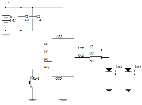 色溫切換開關(guān)芯片